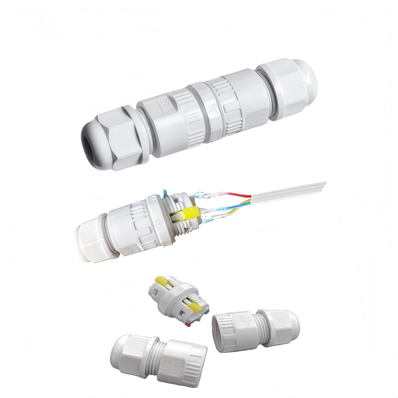 Waterproof Electrical Connectors for Govee Permanent Outdoor Lights,Junction Box Waterproof for Outdoor Road Landscape Lights,External Cord Boxes,Cable Diameter Ø5-12mm (5pcs) white-5