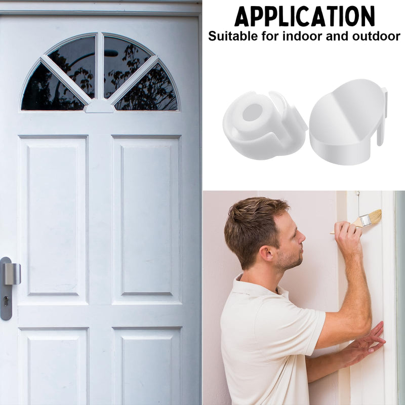 50 Pcs Door Screw Hole Plugs Entry Door Frame Plugs Plastic Diameter 1/4 x 5/16,White (Compatible with Odl/Western Reflection) Compatible with Odl/western Reflection