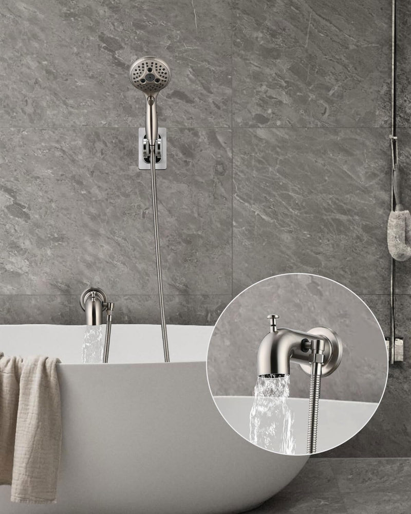 Tub Spout with Diverter, Bathtub Spout for Hand Shower,Brushed Nickel Without Handheld Brushed Nickel