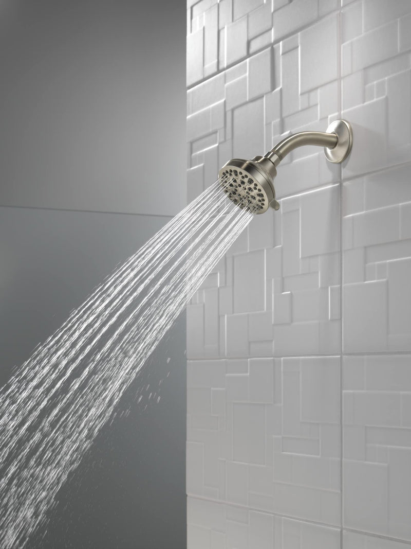 Peerless 76438BN Universal Components Shower Head, Brushed Nickel, 7 Spray Settings, 20" Pipe Fitting