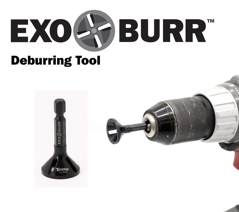 Titan 51951 EXO Burr External Deburrer and Chamfering Tool for 7/64 to 7/16-Inch (4-12mm) Threads