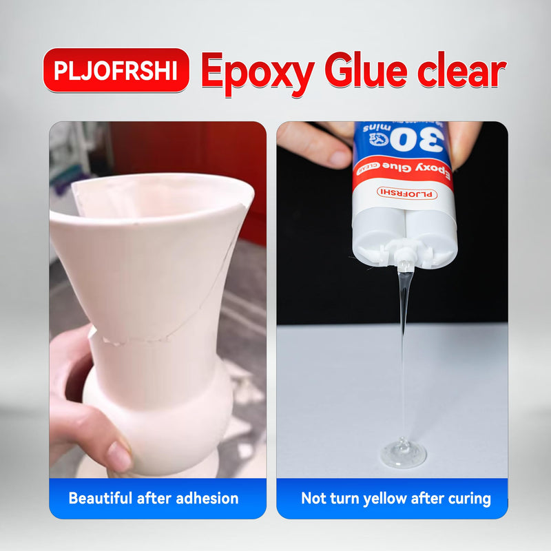 Clear ab Epoxy Glue ，Multipurpose epoxy resin adhesive for repairing plastic, metal, ceramics, wood，Fishing rods etc，It is The best waterproof plastic welding repair glue（1） Epoxy glue clear 1PCS