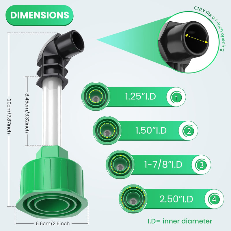 AC Drain Line Unclogger Adapter, A/C Pipe Drain Line Cleaner Tool Green