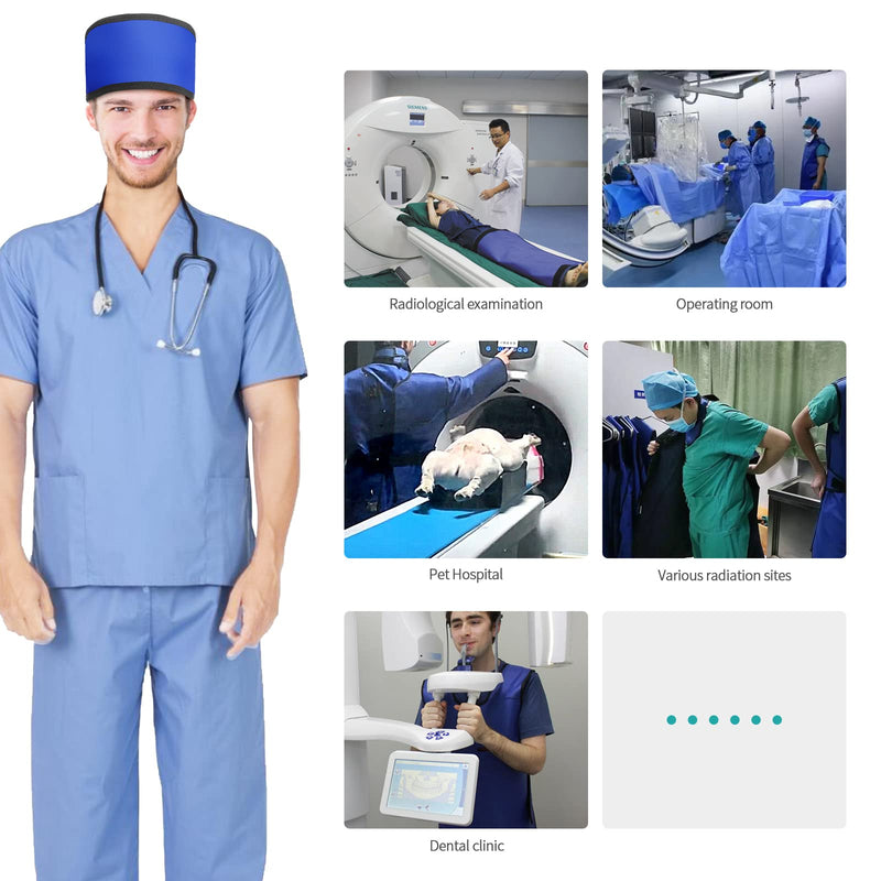 Lead Xray Head Cap 0.5mmpb - Dental Head Xray Shielding Hat Lead Lined XRay Protection Lead Safety Hat Blue Color