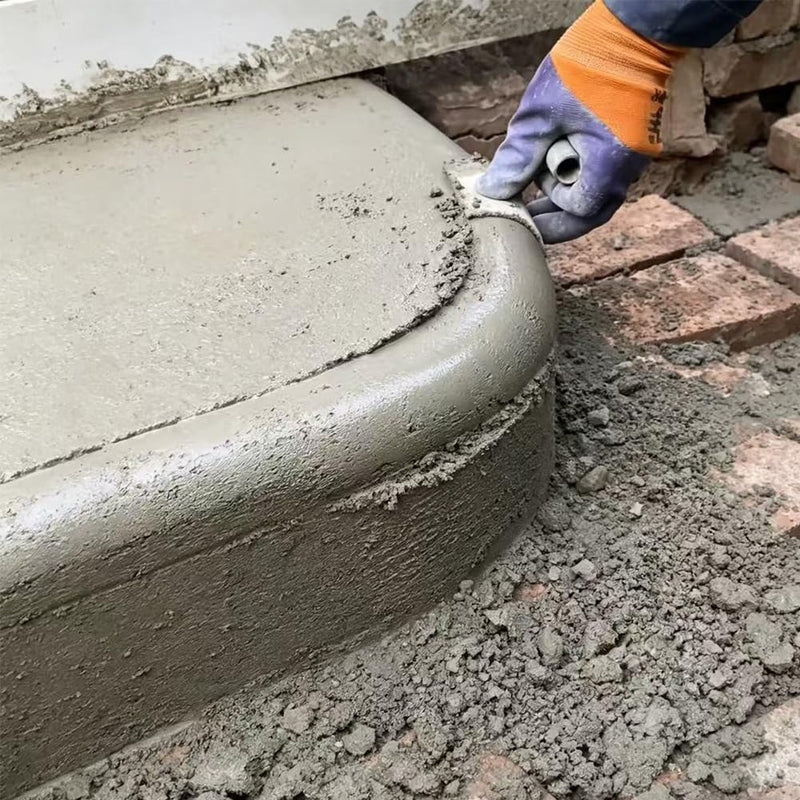 4 Pack Concrete Tools Set, Stainless Steel Corner Trowel, Include Concrete Edger (6" x 3", 1/2"R), Groover (6" x 3", 1/2"W, 1/2"D), Inside & Outside Corner Trowel, Plaster Stucco Masonry
