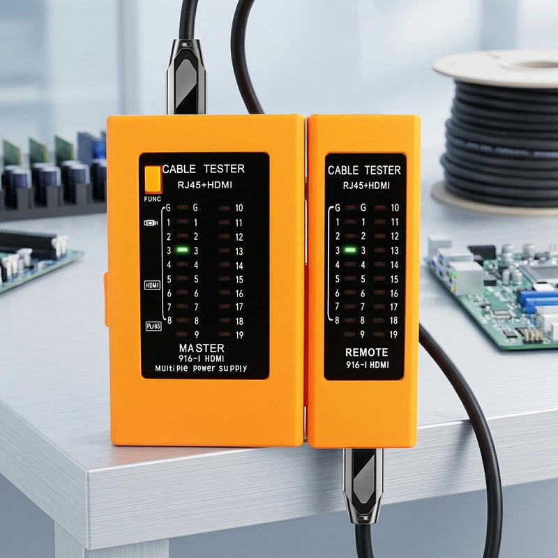 HDMI Cable Tester & RJ45 Network Cable Tester Tool Portable High Definition Multimedia Interface RJ45/cat5 cat5e cat6 cat6a UTP Ethernet LAN Wire Continuity Checker