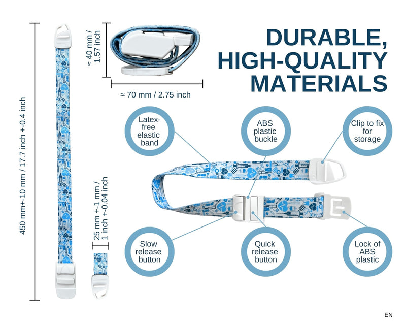 Profesional Quick and Slow Release Medical Nurse Tourniquet with Multicolour Galaxy Pattern