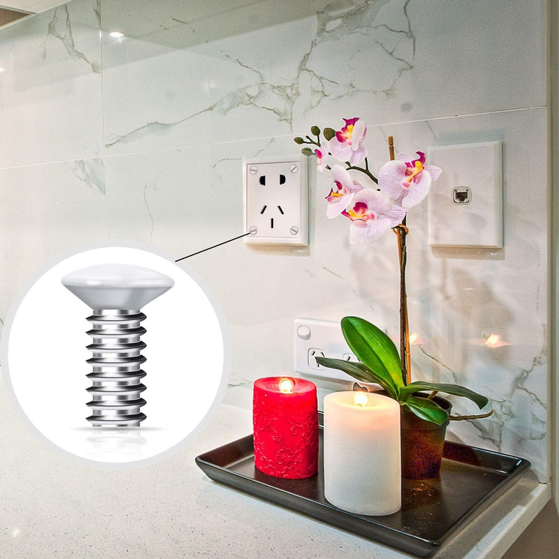 120 Pcs Wall Switch Plate Screws 5/16 Inch Long 6-32 Thread Switch Cover Metal Panels Screws Oval Head Replacement Socket Screws Milling Slot Screws for Wall Light 120