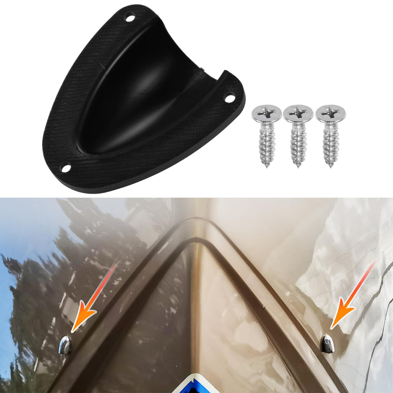 X AUTOHAUX 2.91"x2.64"x1.02" Marine Boat Wire Cover Transducer Wire Cable Cover Clam Shell Vent Wire Cover Black