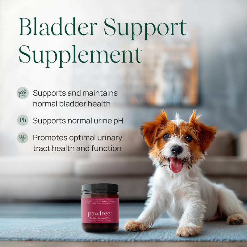 pawTree Bladder Support Plus for Dogs and Cats - Bladder & Urinary Tract Wellness Supplement - with D-Mannose, Cranberry, Glucosamine and Marshmallow Root to Support Bladder Health (Large) Large