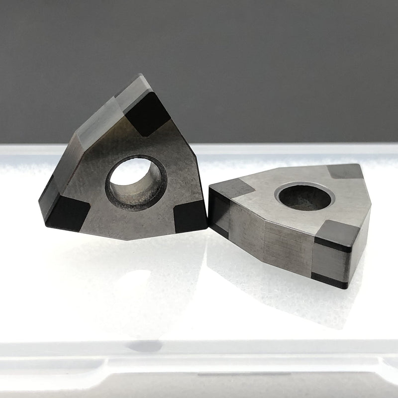 2pcs WNMG431/WNMG080404 CBN-6 Cubic Boron Nitride Suitable for high Speed Finishing of Heat Treated Steel,sintered Ferrous Alloy and cast Iron Double Side with 6 Cutting Edge.