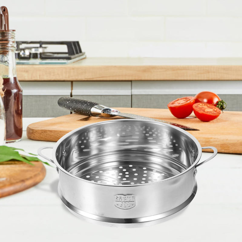 Amosfun Stainless Steel Steamer Basket 22Cm Steaming Insert Dishwasher Safe Steamer for Buns Rice Eggs Sweet Potatoes Potatoes Fish Seafood Corn Kitchen Cooking
