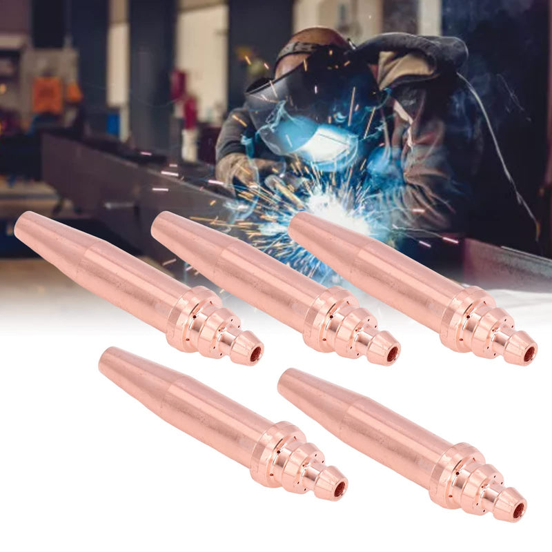 5PCS G02-1 Acetylene Cutting Torch Tips Equal Pressure Isobaric Cutting Tips Copper Cutting Nozzles Torch Consumables