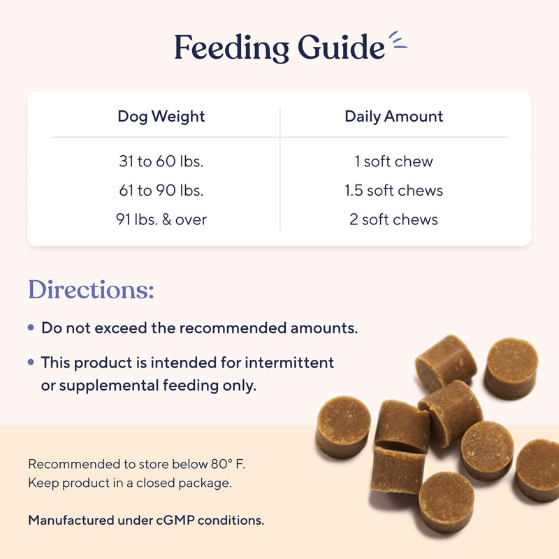Pawfy Dog Allergy Chews for Large Breed with Itchy Skin & Paw Licking | Allergy & Immune Support for Dogs with Probiotics, Salmon Oil, Turmeric & Vitamin B12 | 30 Turkey Flavoured Chews