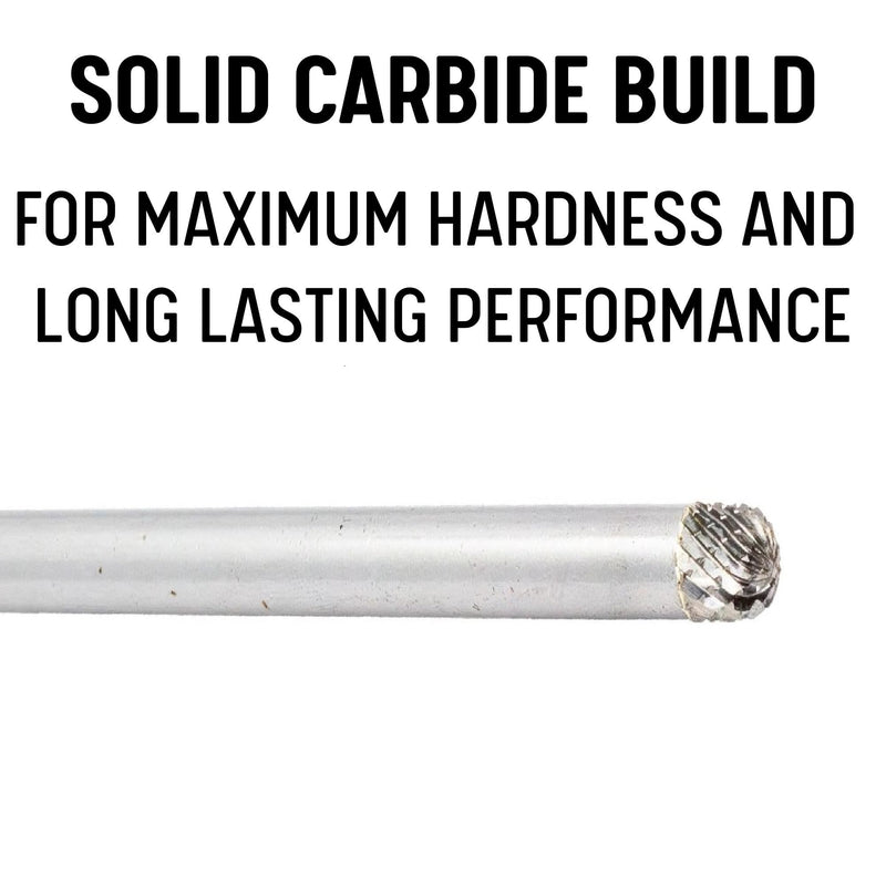 Drill America 5/16" x 6" Carbide Ball Bearing Drill Bit – Burr-Style for Hardened Steel, Safes & Security Barriers 5/16" x 6"