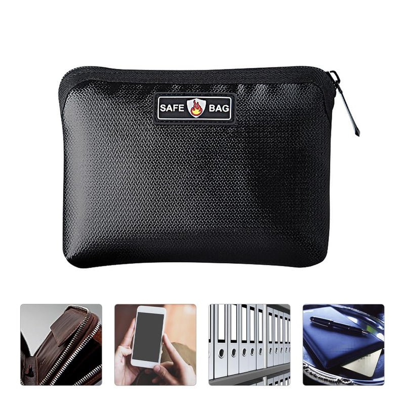 DOITOOL Fireproof Lithium Battery Bag with Zipper Fireproof Money Pouch for Cash Passport and Keys Safe Bag Set of 2 for Home and Travel
