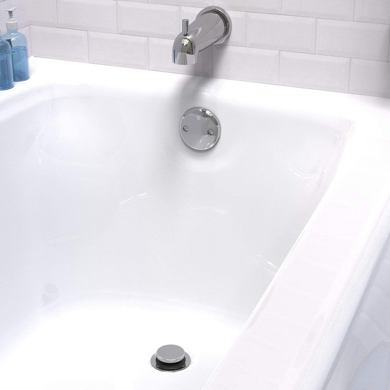 Plumb Pak K826-11PC Universal Bathtub Drain Two Hole Overflow Face Plate with Screws, Polished Chrome