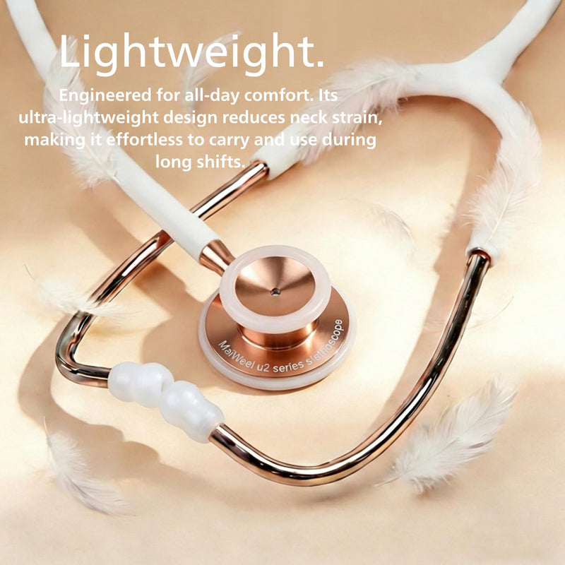 Lightweight Stethoscope Dual Head Stethoscope for Nurses,Doctors Students, Home Health Use (Rose Gold) Rose Gold