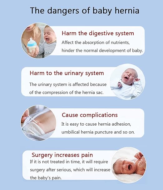 Paskyee Umbilical Hernia Belt Baby Belly Button Band Infant Belly Wrap Hernia Truss Support Adjustable Navel Belly Band Newborn Umbilical Cord (Blue) - NewNest Australia