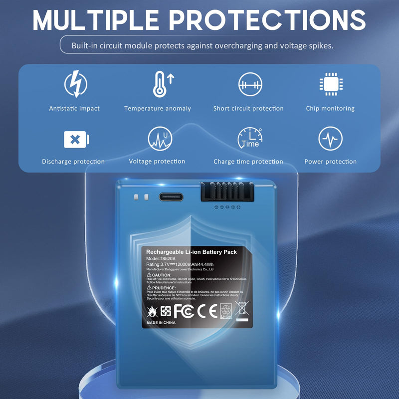 Fancy Buying 12000mAh Rechargeable Battery for eufy Security S220 S230 S231 S330 E330 3-in-1 Video Smart Door Lock E31 and Smart Drop, T8520 T8520S T8520J11 T8531 E8531JY1 T8520T11