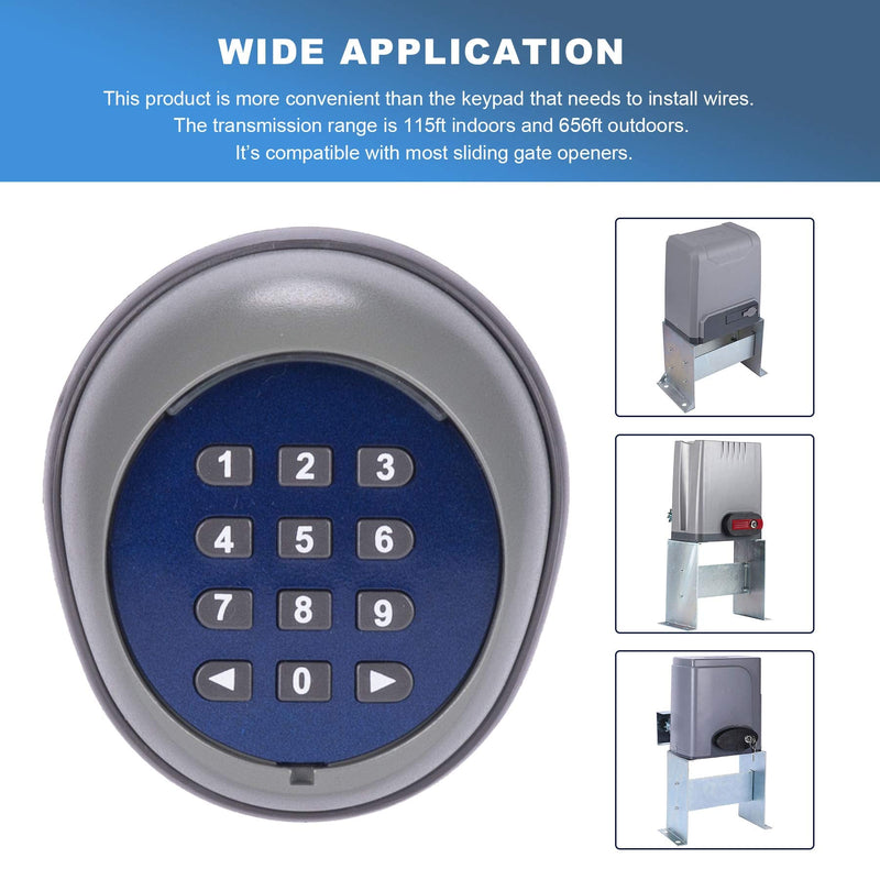 CO-Z Security Wireless Automatic Code Entry Gate Keypad Remote Operator Panel Control for Sliding Gate Opener Motor Wireless Keypad, for Outdoor
