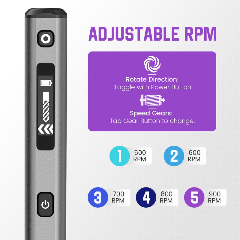 AM ARROWMAX 5-Speed Mini Electric Drill Pen with Benchtop Press, 10 Small Bits with Aluminium Box, LED Lights, OLED Display, Resin Drill Set For Jewelry Making, Plastic, Wood SDS PLUS
