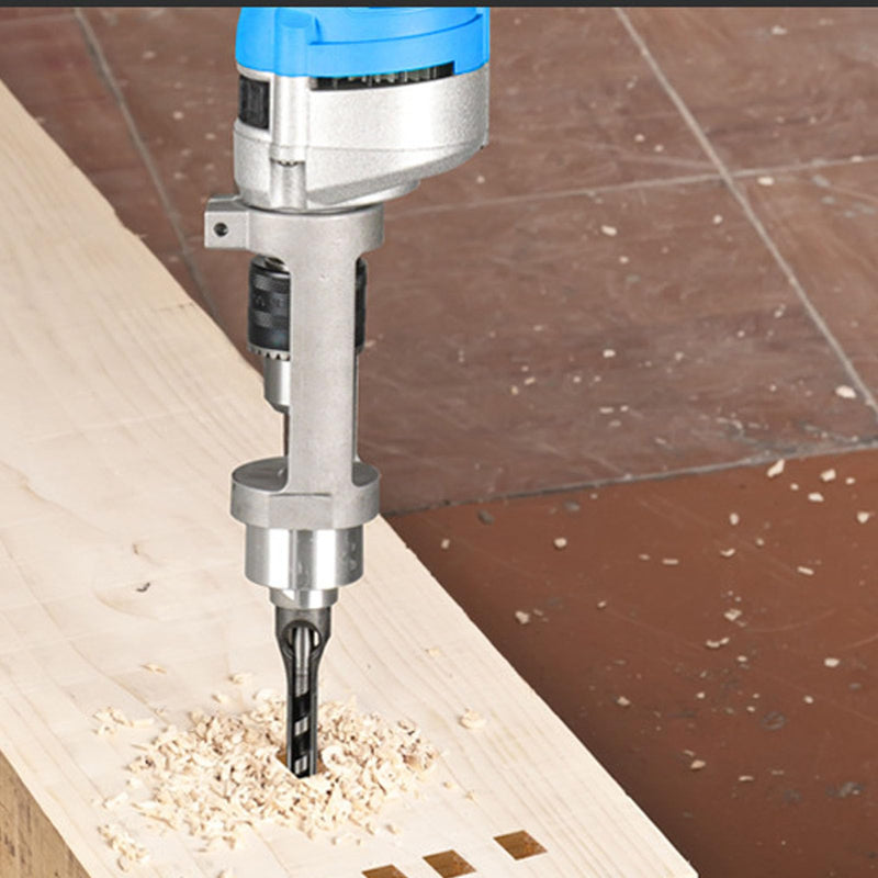 Square Hole Drill Bit Adapter Efficient Woodworking Tool for Mortise and Tenon Joints Aluminum Alloy 38 to 43mm Drill Chucks