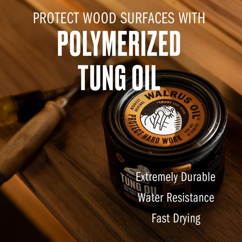 Walrus Oil Polymerized Tung Oil, 16oz Can