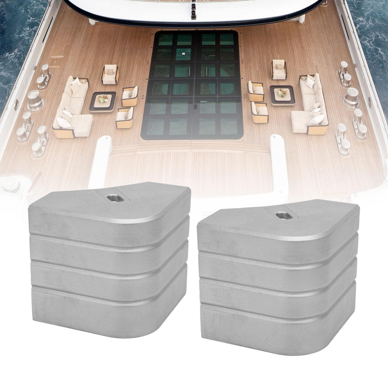 Yoidesu 2Pcs Pontoon Corner Cap, Aluminum Boat Deck Corner Cap for 90 Deg Rounded Corners, Height: 3-1/8in to 3-3/16in Top 3-1/8in to 3-3/16in