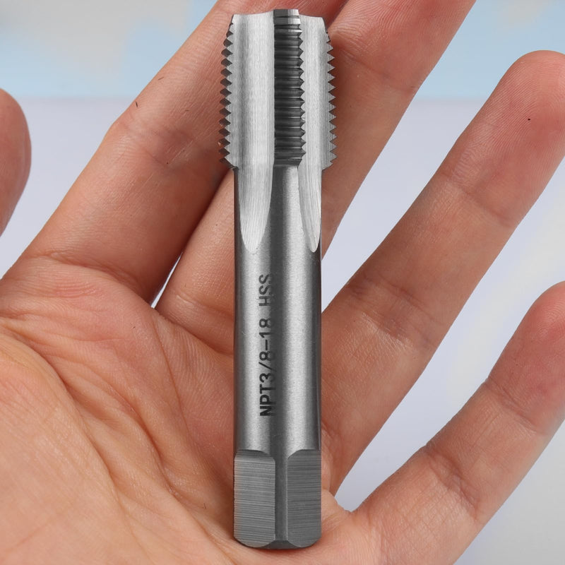 3/8" - 18 NPT Pipe Tap,1pc M2 NPT Tapered Pipe Thread Tap, Used for Conventional Machine Tapping or CNC Tapping, Can Tap Steel and Stainless Steel 3/8"-18