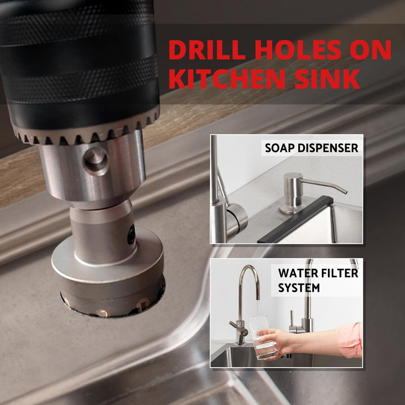 S&F STEAD & FAST 2-1/2 Inch Carbide Hole Saw for Metal, Stainless Steel & Sheet Metal – Heavy Duty Hole Cutter for Drill Press, Cordless & Hand Drill Use 1P-10_4