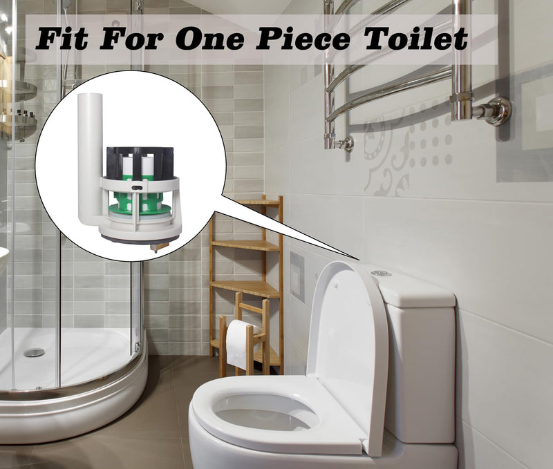 Toilet Flush Valve for 3 Inch Flush Hole, One Piece Toilet Flusher Replacement Kit Toilet Tank Valve Fit for TOTO Toilet Tank Parts For One Piece Toilet