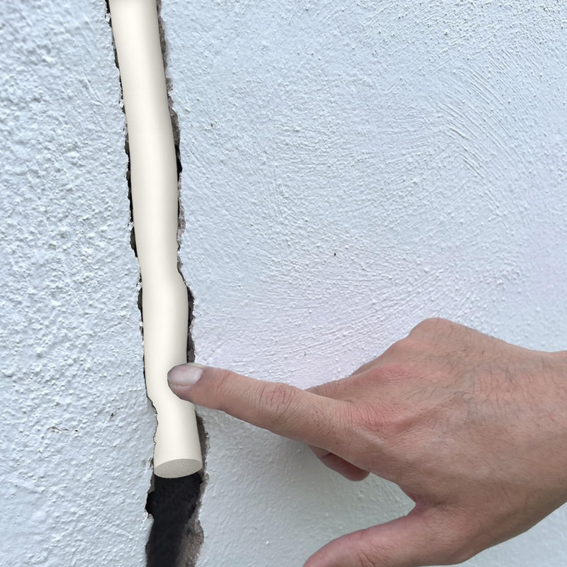 Storystore Backer Rod, 1/4" Diameter x 16.4' Length White EPDM Rubber Caulk Saver for Gaps and Weather Stripping Door Seal, Concrete Expansion Joint Filler