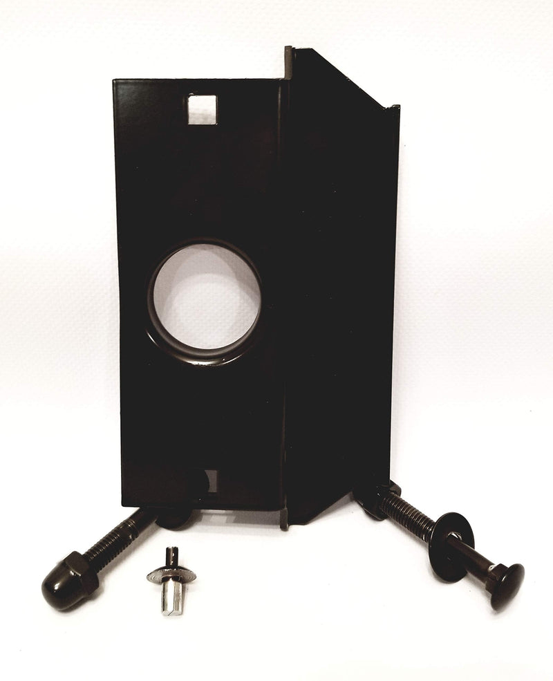 Steel Latch Guard Plate for Out-Swinging Doors | Commercial Door Security | Universal Latch Guard | TUFF STRIKE | Oil Rubbed Bronze