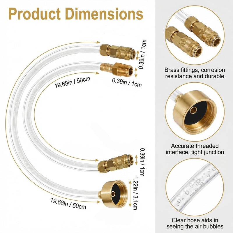 Seastar Hydraulic Steering Bleed Kit, Leak-Proof Marine Bleeder Tool with Brass Fittings for Boat Steering Systems, Mess-Free Fluid Bleeding and Maintenance Kit (2 Sizes)