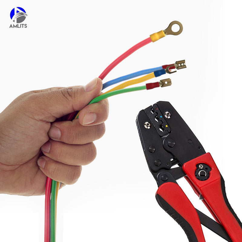300 PCS Insulated Wire Electrical Connectors - Butt, Ring, Spade, Quick Disconnect - Crimp Terminals Connectors Assortment Kit PVC Crimp Connectors 300 PCS