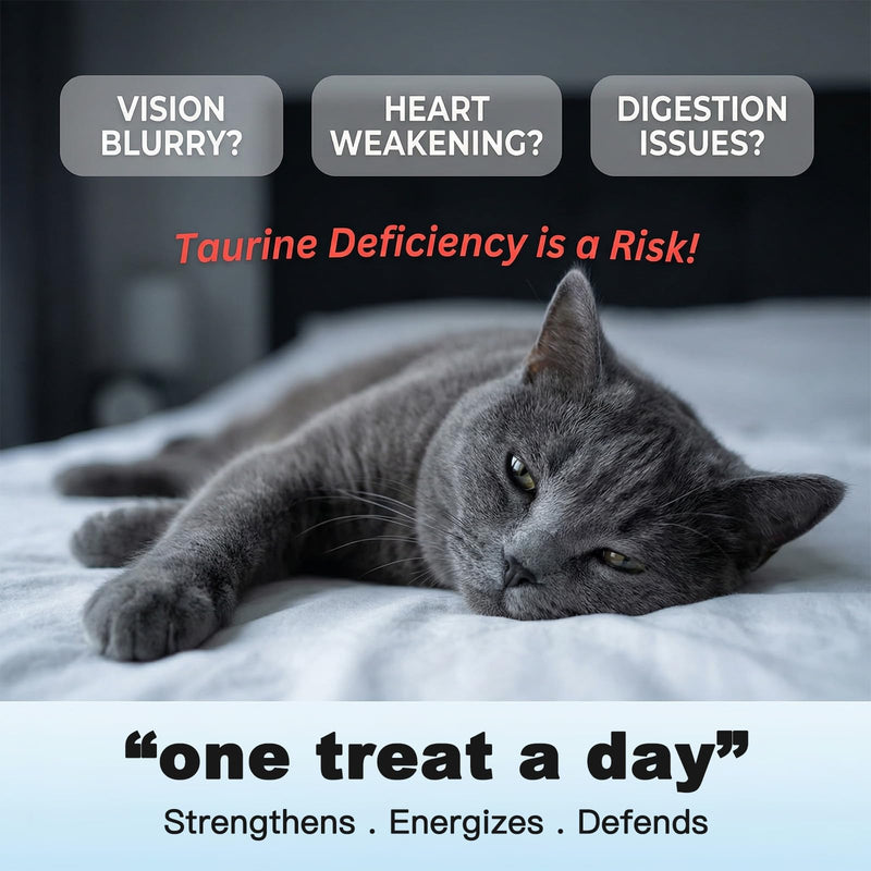 Taurine for Cats, Pure Taurine Supplement for Cats, Coat Health, Improve Eyesight, Increase Vitality, Enhance Heart Health, for All Cat Ages & Breeds, 200g