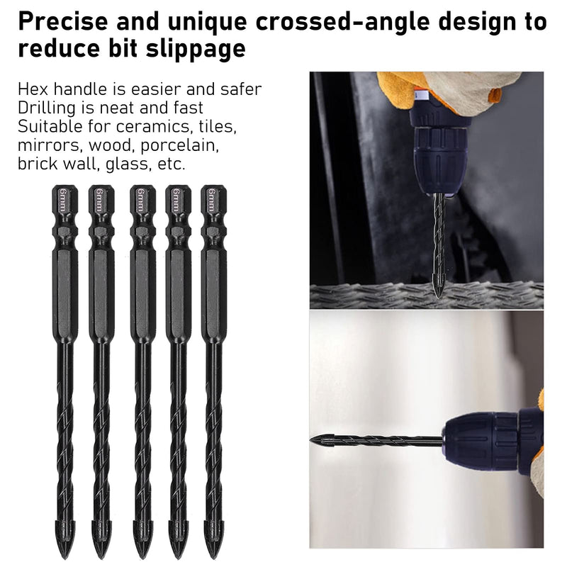 Drill Bits Set, Concrete Drill Bit Ceramic Drill` for Mirrors for Flower Pots