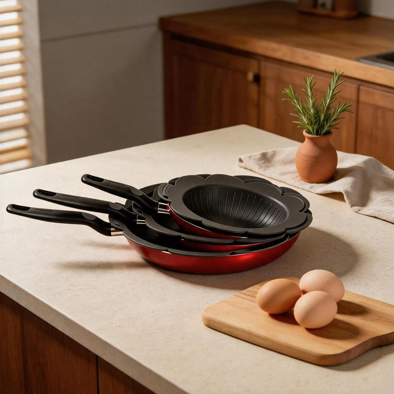 Silicone Pan Protectors for Stacking,3pcs Thicker Pots Protector (Include 8",10",12") with 3pcs Felt Pans Separators for Protecting Your Cookware,Dishwasher Safe (Dark Gray) Dark Gray