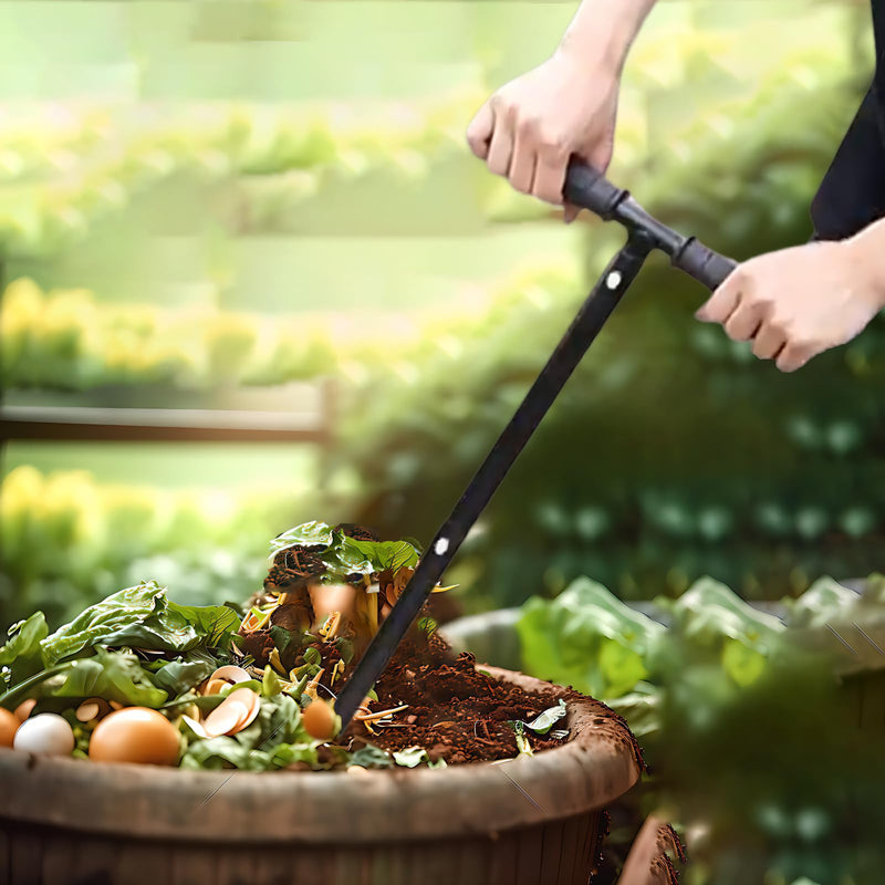 Compost Stirring Tool 45.6 inch Compost Turning Tool Outdoor Manual Composting Bar Compost Turner Aerator Accessories Turner and Mixing Tool for Outdoor