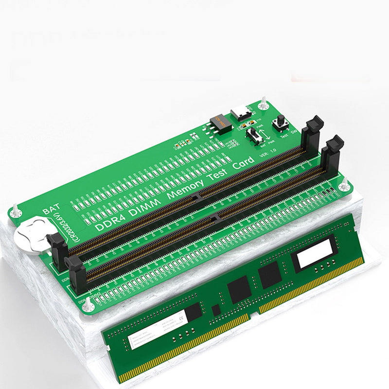 DDR4 Memory Tester, DDR4 Tester Card with LED Light, for Fixing Desktop and Server Computers Green DDR4