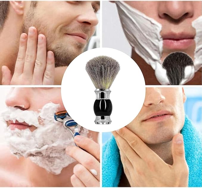 Men's Badger Beard Brush, Shaving Brush, Barber, Facial Cleansing, Shaving, 1 Piece - NewNest Australia