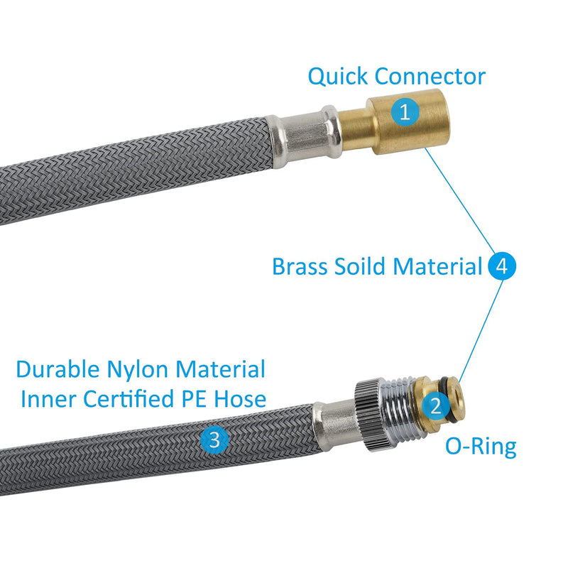RP50390 Kitchen Faucet Hose Replacement Compatible with Delta DST Faucets, Pull-Down Faucet Spray Hose Replace to RP50390 RP62057 RP74608, 59inches RP50390 Spray Hose Fit for Delta