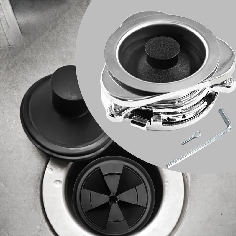 Garbage Disposal Flange Kit and Stopper for InSinkErator,3 Bolt Mount Stainless Steel Kitchen Sink Flange Parts with Stopper Compatible with InSinkErator Models Garbage Disposal(114mm) 114mm