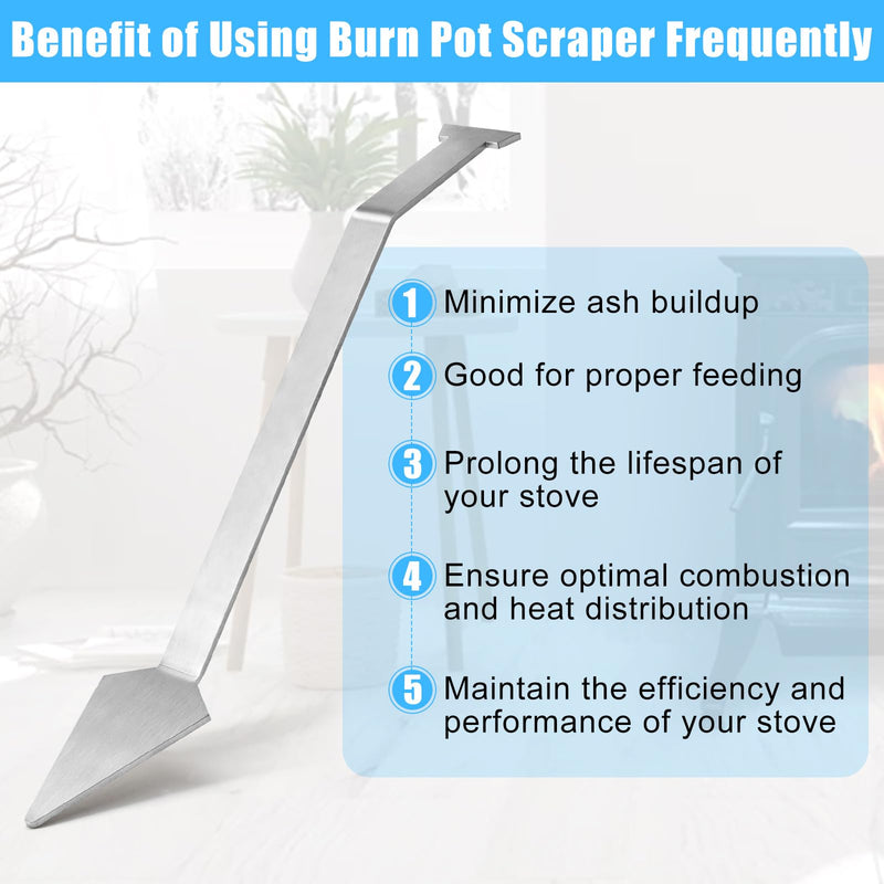 2-00-773850-10 Burn Pot Scraper Tool for Harman P68, XXV, P43, Advance, P61, P38, Accentra 52i & Insert, P61A, PC45, PF100, PB105 Pellet Stove Accessories, Cleaning Tool for Harman Pellet Stove