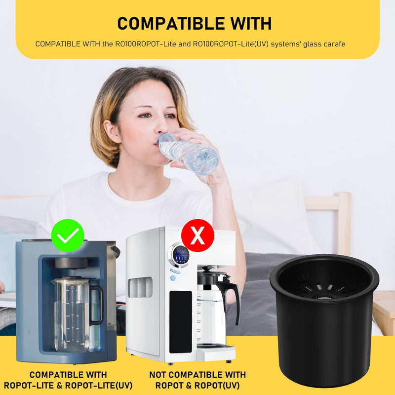 RO100ROPOT-Lite RO Remineralization Water Filters Replacement, Compatible with Bluevua RO100ROPOT-Lite and RO100ROPOT-Lite(UV) Systems, Alkaline for Reverse Osmosis Filter, 2 Pack