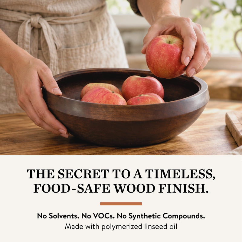 Tried & True Danish Oil, Pure Polymerized Linseed Oil Wood Finish, Pint