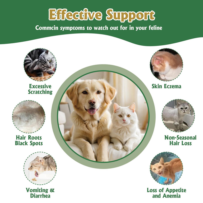 Natural Intestinal Defense for Cats & Dogs - Herbal Cleanse, Nutrition Supplements Drops for Gut Health, Digestion for All Ages and Breeds, 2 Oz