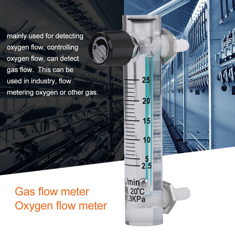 Air Flowmeter, Air Meter Air Flowmeter Control Valve 2.5-25 LPM Flowmeter Suitable for Air Measuring