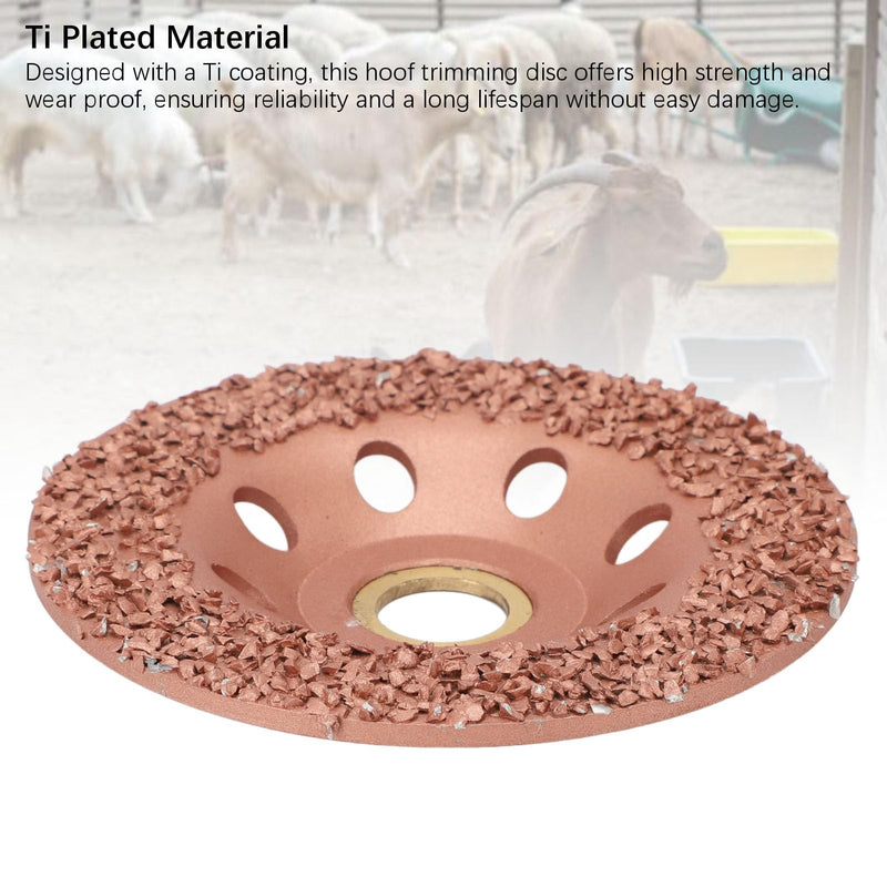 Hoof Trimming Cutter Disc, Groove Disc for Trimmed Hooves, Designed with a Ti Coating, 100mm Diameter, Prevent Injuries to Livestock, Suitable for Cattle, Horses, Sheep